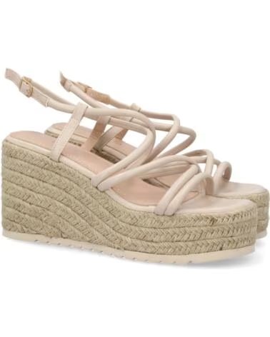 SANDALIAS DE CUÑA SPORT3PUNTO0 YJ797 EN COLOR BEIGE CON TIRANTES Y PLATAFORMA DE YUTE VARIOS COLORES