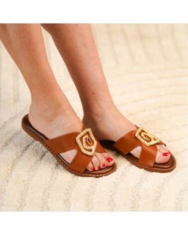 SPORT3PUNTO0 FLACHE SANDALEN CAMEL AA-29 VARIOS COLORES