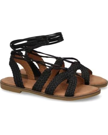 SPORT3PUNTO0 TF2517 SCHWARZE GEFLOCHTENE SANDALEN MIT KNÖCHELRIEMEN VARIOS COLORES