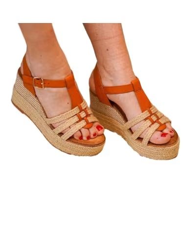 SPORT3PUNTO0 F230-48 CAMEL GEFLOCHTENE KEILSANDALEN VARIOS COLORES