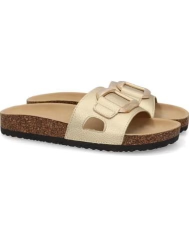 SPORT3PUNTO0 VR5-1756 FLACHE GOLDENE SANDALEN MIT SCHNALLE VARIOS COLORES