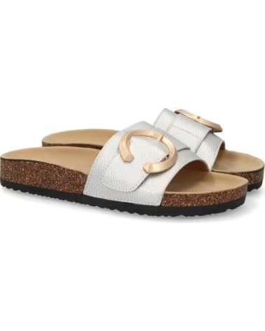 SPORT3PUNTO0 FLACHE SANDALEN VR5-1757 SILBER VARIOS COLORES
