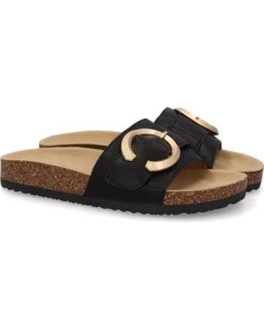 SPORT3PUNTO0 VR5-1757 FLACHE SCHWARZE SANDALEN MIT SCHNALLE VARIOS COLORES