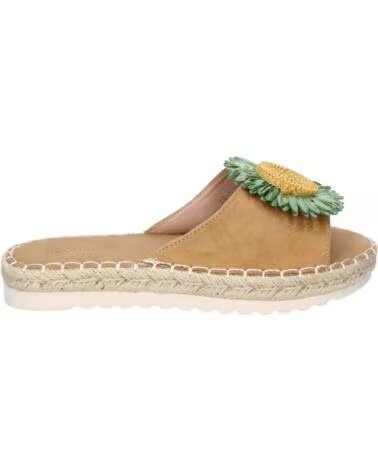 SPORT3PUNTO0 FB-5198-VERDE FLACHE SANDALEN MIT BLUMENVERZIERUNG VARIOS COLORES