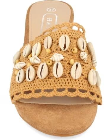 SPORT3PUNTO0 YZ19-150-CAMEL ABSATZSANDALEN MIT MUSCHELN VARIOS COLORES