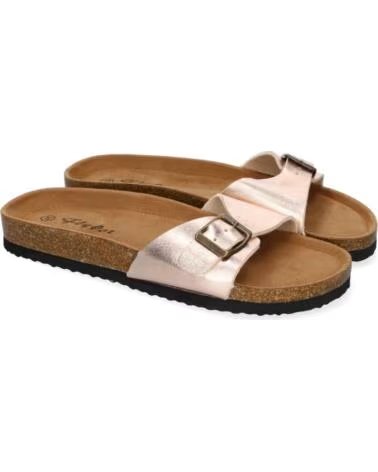 SPORT3PUNTO0 M-102 FLACHE SANDALEN CHAMPAGNER MIT SCHNALLE VARIOS COLORES