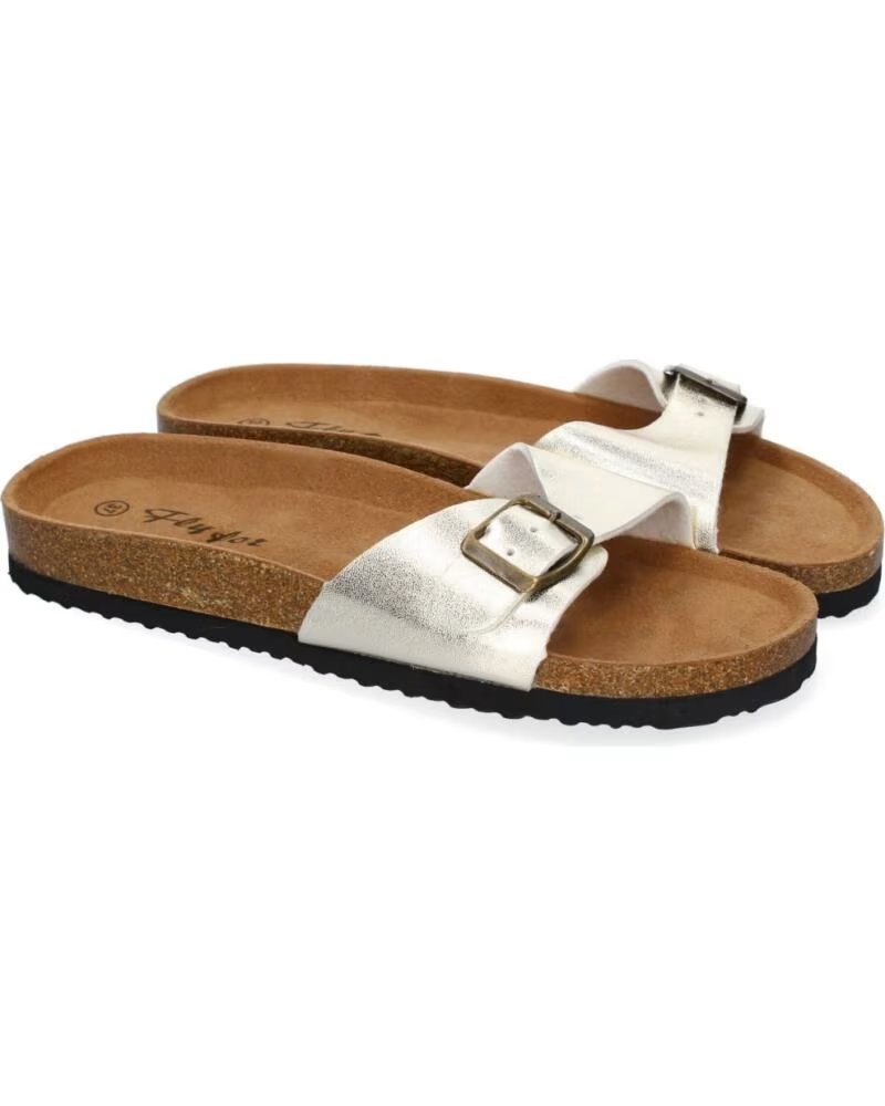 SPORT3PUNTO0 FLACHE SANDALEN M-102 GOLD VARIOS COLORES