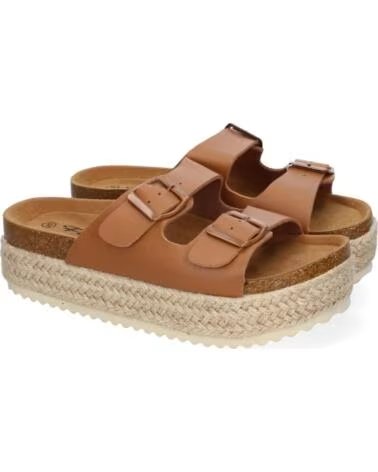 SPORT3PUNTO0 M-239 TAUPE PLATEAU-SANDALEN MIT SCHNALLEN VARIOS COLORES