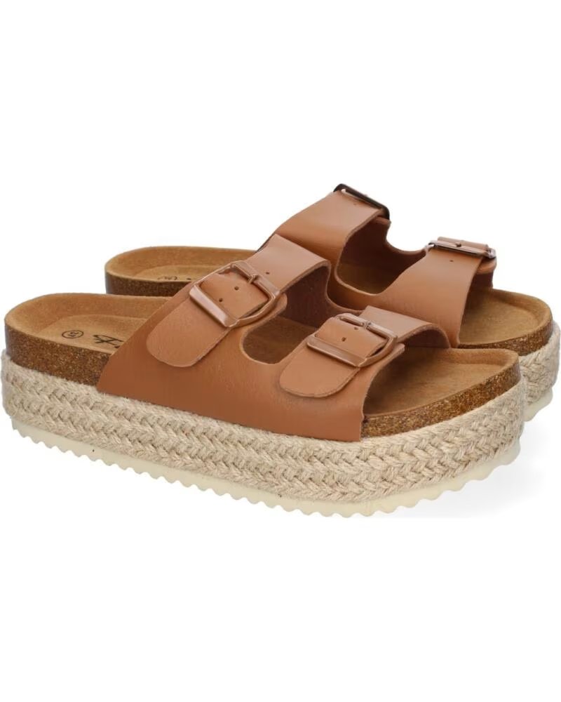 SPORT3PUNTO0 M-239 TAUPE PLATEAU-SANDALEN MIT SCHNALLEN VARIOS COLORES