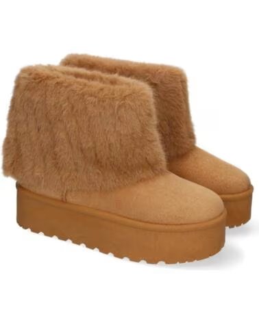 SPORT3PUNTO0 8908 FELLSTIEFEL MIT PLATEAU UND WEITEM SCHAFT IN CAMEL VARIOS COLORES