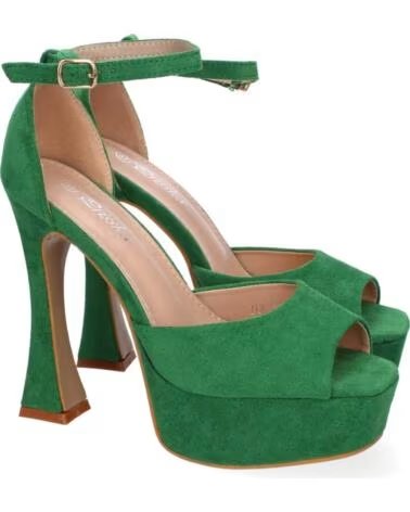 SPORT3PUNTO0 JL8550 HIGH-HEEL-SANDALEN MIT PLATEAU UND KNÖCHELRIEMEN GRÜN VARIOS COLORES