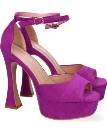 SPORT3PUNTO0 JL8550 HIGH-HEEL-SANDALEN MIT PLATEAU UND KNÖCHELRIEMEN LILA VARIOS COLORES