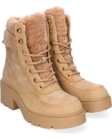 SPORT3PUNTO0 BOTINES DE PIEL CON CORDONES Y BORREGUITO MODELO 2421 KAKI VARIOS COLORES