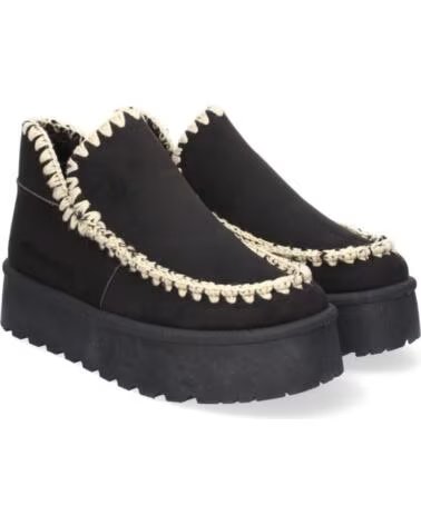 SPORT3PUNTO0 VRA-1192 STIVALETTI DA DONNA IN NERO CON PIATTAFORMA E CUCITURE DECORATIVE VARIOS COLORES
