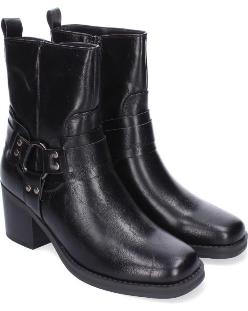 SPORT3PUNTO0 4320 SCHWARZE BIKER-STIEFELETTEN VARIOS COLORES