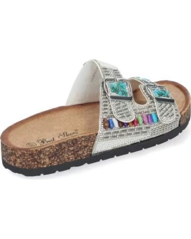 SPORT3PUNTO0 XG-2P202-PLATA FLACHE SANDALEN DAMEN VARIOS COLORES
