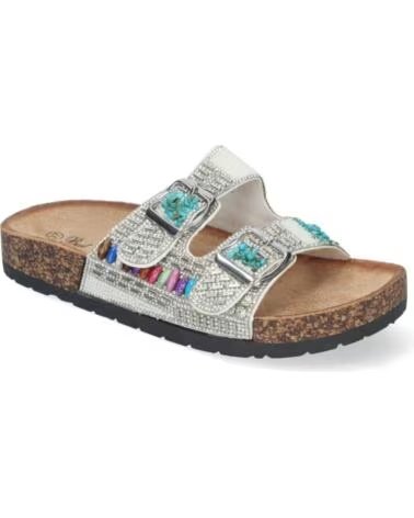 SPORT3PUNTO0 XG-2P202-PLATA FLACHE SANDALEN DAMEN VARIOS COLORES