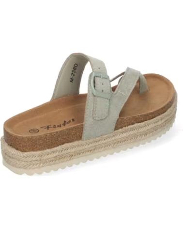 SPORT3PUNTO0 M-238 ZEHENTRENNER PLATEAU SANDALEN GRÜN VARIOS COLORES