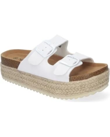 SPORT3PUNTO0 M-239 WEISSE PLATEAUSANDALEN MIT SCHNALLEN VARIOS COLORES