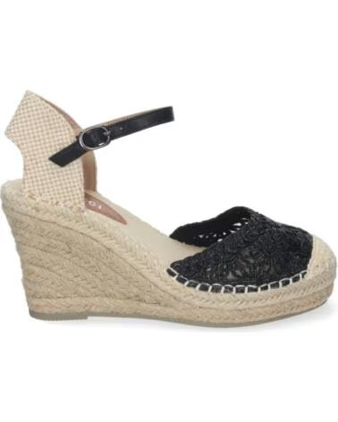 SPORT3PUNTO0 VRA-851 KEILSANDALEN ESPARTO SCHWARZ VARIOS COLORES