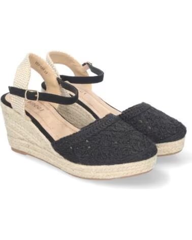 SPORT3PUNTO0 VRA-898 SANDALE COMPENSÉE EN JUTE NOIRE VARIOS COLORES