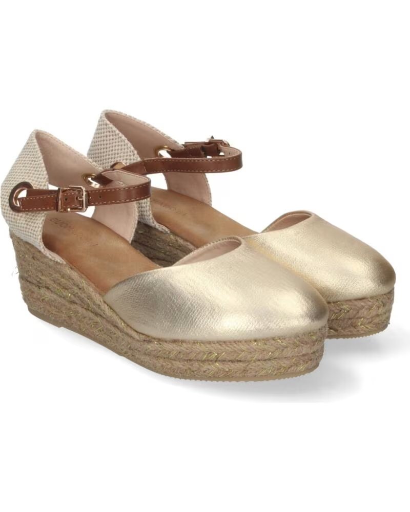 SPORT3PUNTO0 A-3005-GOLD KEILABSATZ ESPADRILLES GOLD VARIOS COLORES