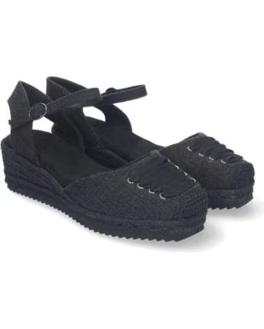 SPORT3PUNTO0 CF-2363 ESPADRILLAS CON ZEPPA IN TELA NERA VARIOS COLORES