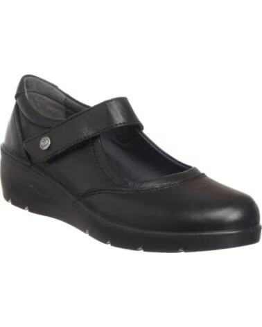 SCARPE IN PELLE CON CHIUSURA IN VELCRO DA DONNA LAURA AZAÑA NERO NEGRO