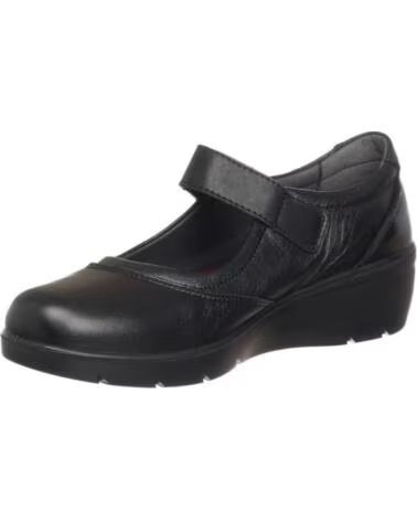 DAMEN-LEDERHALBSCHUHE MIT KLETTVERSCHLUSS VON LAURA AZAÑA IN SCHWARZ NEGRO