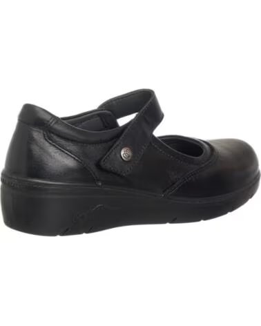 DAMEN-LEDERHALBSCHUHE MIT KLETTVERSCHLUSS VON LAURA AZAÑA IN SCHWARZ NEGRO