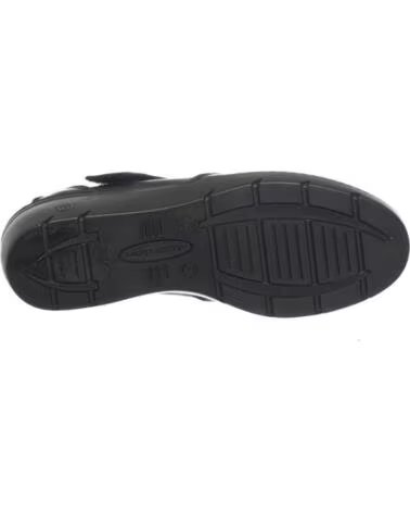 DAMEN-LEDERHALBSCHUHE MIT KLETTVERSCHLUSS VON LAURA AZAÑA IN SCHWARZ NEGRO