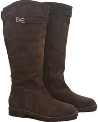 VEXED FLACHE DAMENSTIEFEL VALBOA BRAUN MARRóN