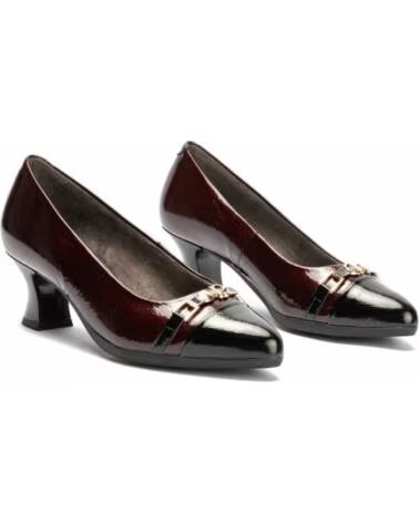 PITILLOS DAMEN PUMPS 11683 SCHWARZ-BORDEAUX NEGRO-BURDEOS