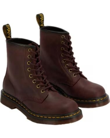 DR MARTENS FLACHE STIEFEL 1460 ROJO