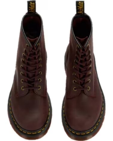 DR MARTENS FLACHE STIEFEL 1460 ROJO