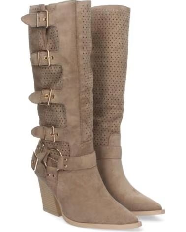 SPORT3PUNTO0 L1000 BOTAS ALTAS DE CAQUI CON HEBILLAS Y PERFORACIONES VARIOS COLORES