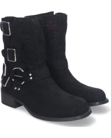 SPORT3PUNTO0 STIVALI STILE BIKER E MILITARI L1001-NERO VARIOS COLORES