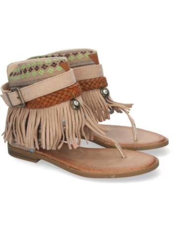 SPORT3PUNTO0 YZ23-111 BEIGE SANDALIA PLANA FLECOS Y TRENZA VARIOS COLORES