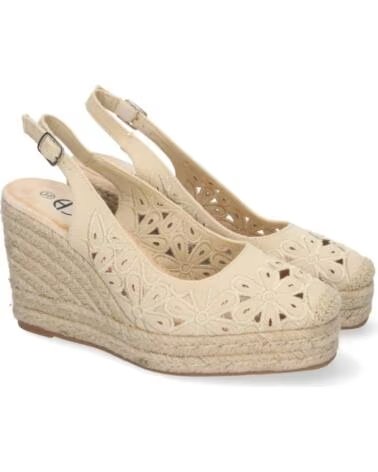 SPORT3PUNTO0 YZ23-113 SANDALES COMPENSÉES BEIGE AVEC DÉTAILS BRODÉS VARIOS COLORES