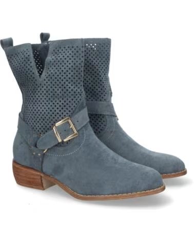 SPORT3PUNTO0 A-3016 STIVALETTI DA DONNA IN PELLE SCAMOSCIATA TRAFORATA CON FIBBIA VARIOS COLORES