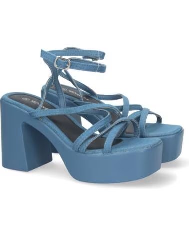 SPORT3PUNTO0 045 JEANS SANDALI CON TACCO ALTO, PLATEAU E CHIUSURA CON FIBBIA VARIOS COLORES