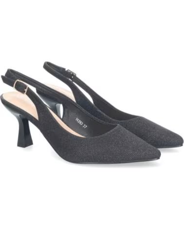 SPORT3PUNTO0 YK263 SCARPE CON TACCO SLINGBACK GLITTER NERO VARIOS COLORES