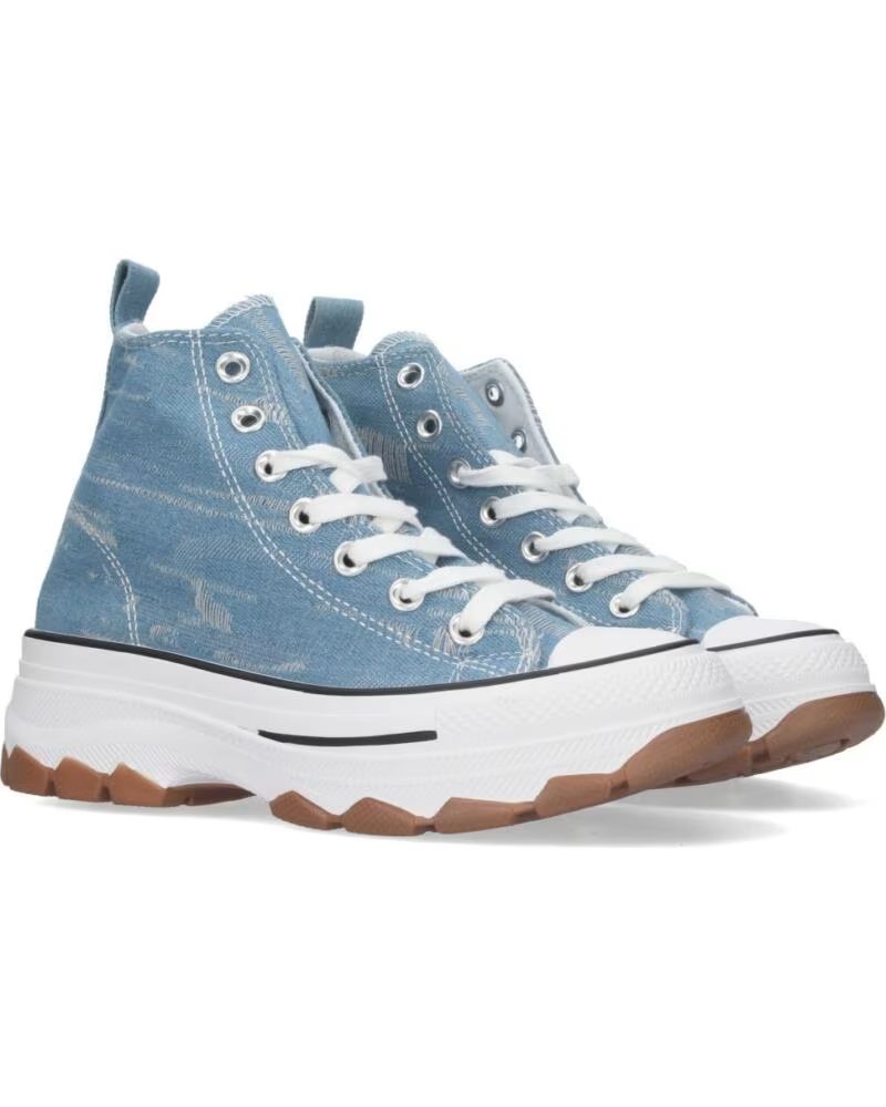 SPORT3PUNTO0 EV-100 JEANS-CANVAS-SNEAKER MIT PLATEAU VARIOS COLORES