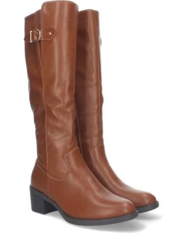 SPORT3PUNTO0 ZS-100 STIVALI ALTI DA DONNA CUOIO CON TACCO E FIBBIA VARIOS COLORES