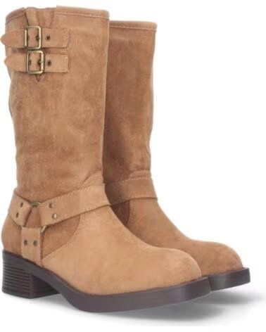 SPORT3PUNTO0 S-2508 STIVALI STILE BIKER E MILITARI CAMEL VARIOS COLORES