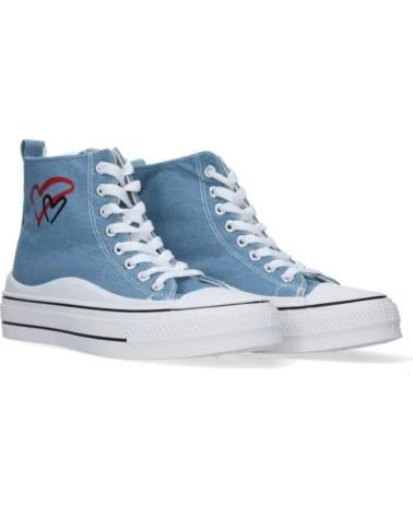 SPORT3PUNTO0 LA08-MARINO BASKETS MONTANTES EN TOILE BLEU MARINE VARIOS COLORES