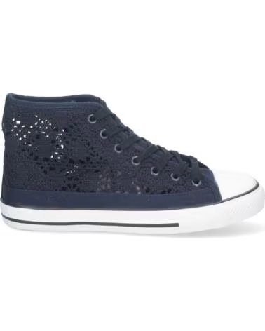 SPORT3PUNTO0 EV-98 BASKETS MONTANTES EN DENTELLE BLEU MARINE VARIOS COLORES