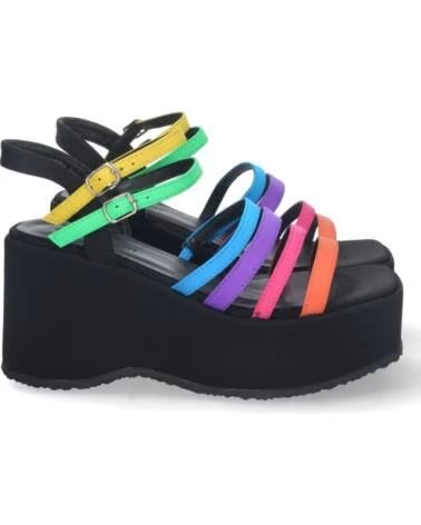SANDALI CON PLATEAU MULTICOLORE SPORT3PUNTO0 S-2387 VARIOS COLORES