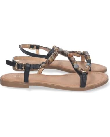 SPORT3PUNTO0 7978 SANDALI BASSI NERI CON PERLINE VARIOS COLORES
