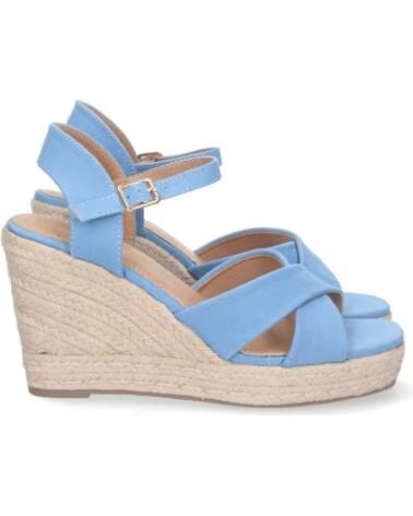 SPORT3PUNTO0 5928 BLU SANDALI CON ZEPPA IN JUTA E LISTINI INCROCIATI VARIOS COLORES